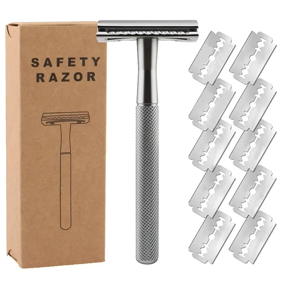 Precision-Engineered Safety Razor (Medical-Grade Stainless Steel) - GreenBox