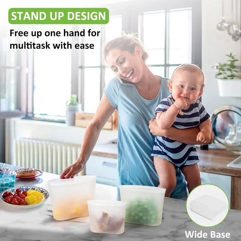 Premium Silicone Food Storage Bags - 100% BPA-Free - GreenBox