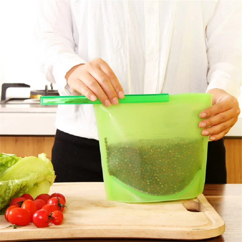Premium Food-Grade Silicone Bags - Versatile, Dishwasher-Safe & Durable
