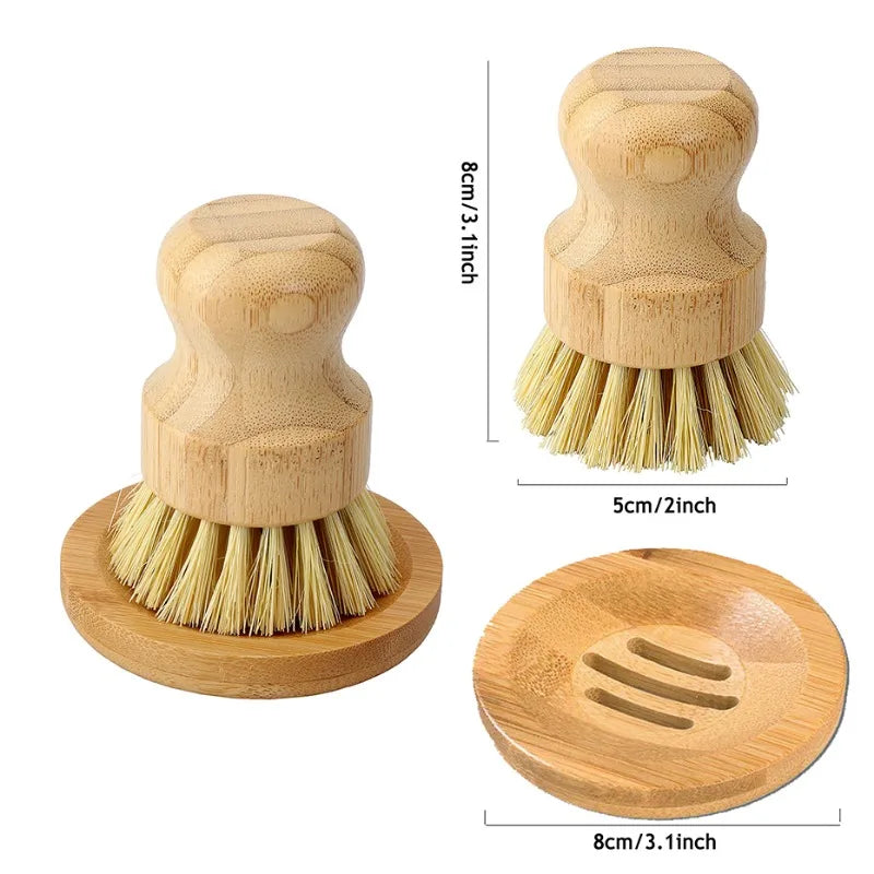 Bamboo Dish Scrub Brushes - Naturally Antimicrobial & Fully Compostable - GreenBox