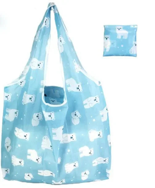 Foldable Reusable Bag (Washable Fabric) - Lightweight & Stylish