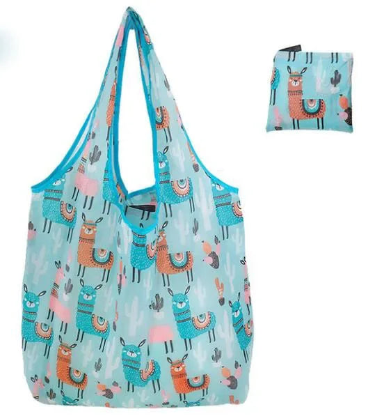 Foldable Reusable Bag (Washable Fabric) - Lightweight & Stylish