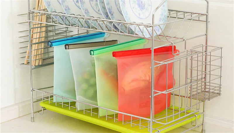 Premium Food-Grade Silicone Bags - Versatile, Dishwasher-Safe & Durable