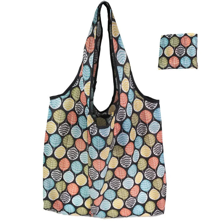 Foldable Reusable Bag (Washable Fabric) - Lightweight & Stylish