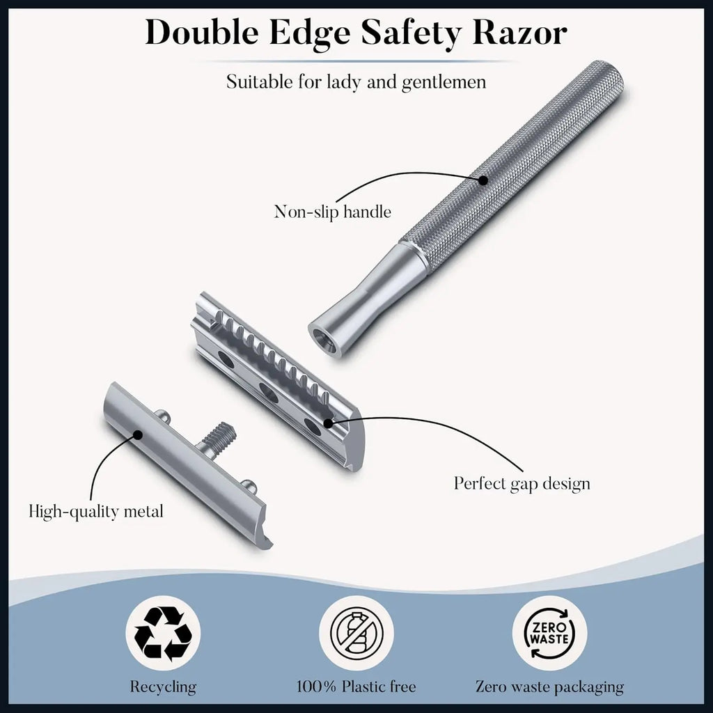 Precision-Engineered Safety Razor (Medical-Grade Stainless Steel) - GreenBox
