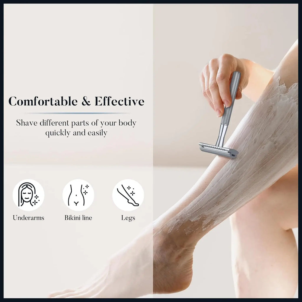 Precision-Engineered Safety Razor (Medical-Grade Stainless Steel) - GreenBox