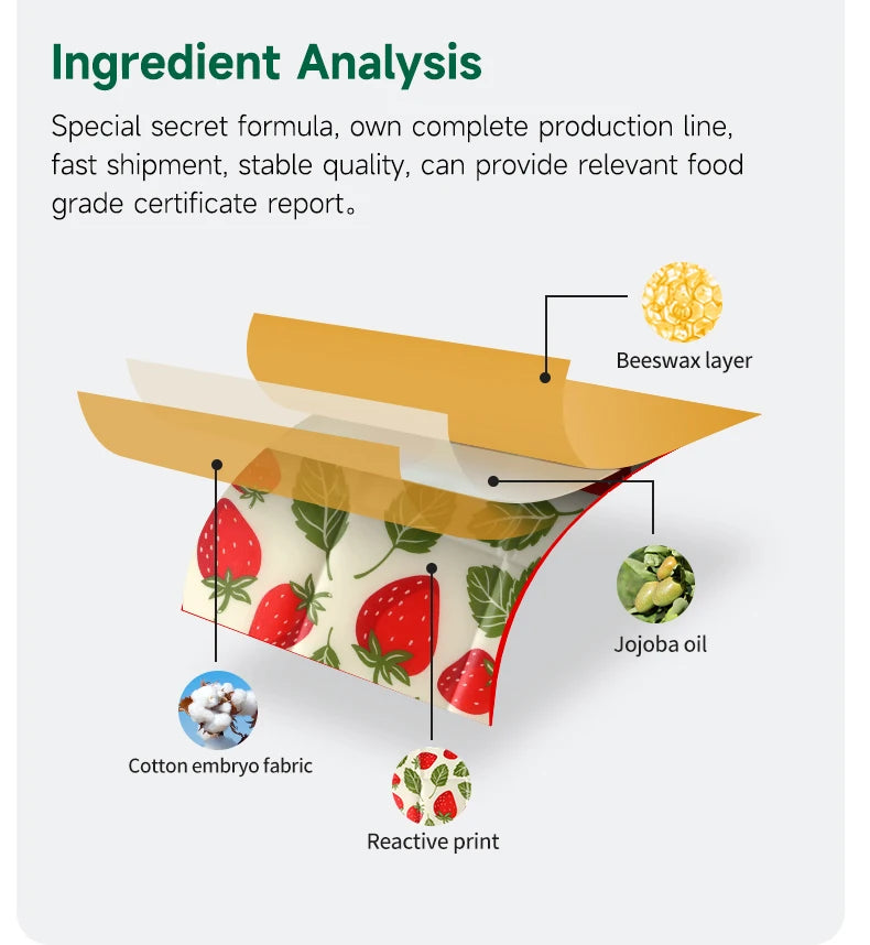 9x Natural Beeswax Wraps - GreenBox