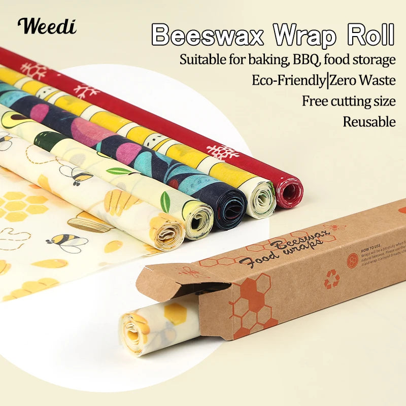 Plastic-Free & Organic - Natural Beeswax Wrap Roll