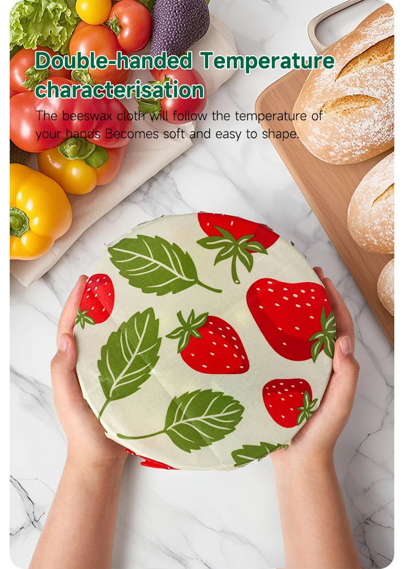 9x Natural Beeswax Wraps - GreenBox