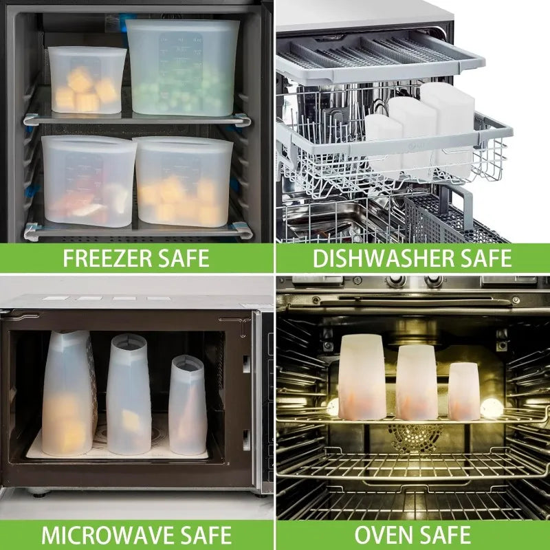 Premium Silicone Food Storage Bags - 100% BPA-Free - GreenBox