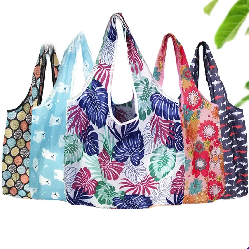 Foldable Reusable Bag (Washable Fabric) - Lightweight & Stylish - GreenBox