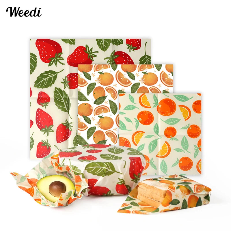 9x Natural Beeswax Wraps - GreenBox