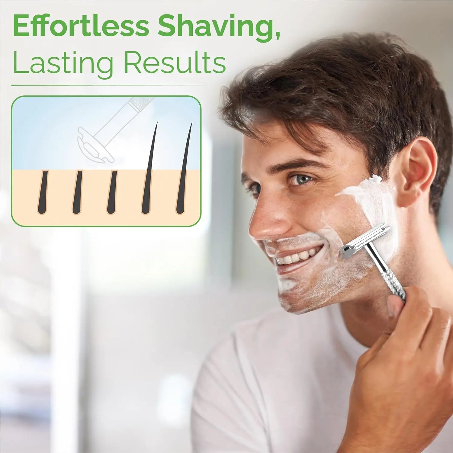 Precision-Engineered Safety Razor (Medical-Grade Stainless Steel)