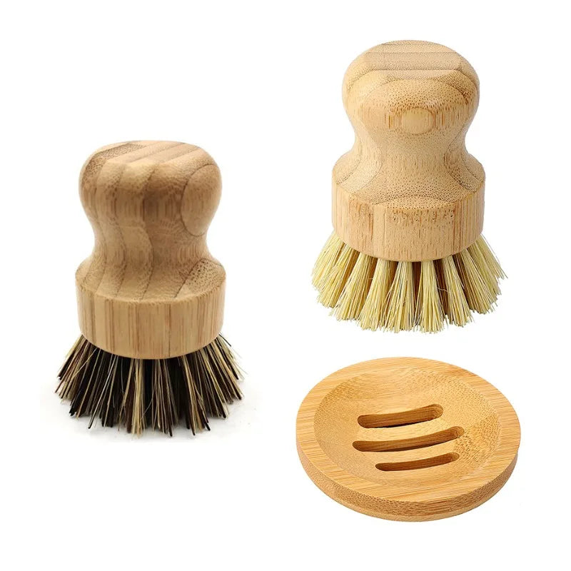 Bamboo Dish Scrub Brushes - Naturally Antimicrobial & Fully Compostable - GreenBox