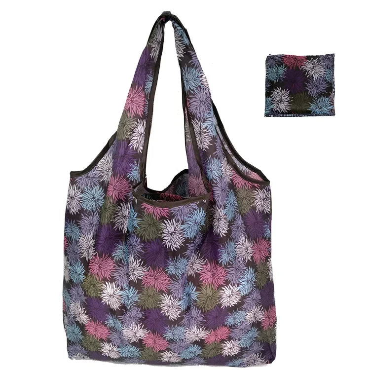 Foldable Reusable Bag (Washable Fabric) - Lightweight & Stylish